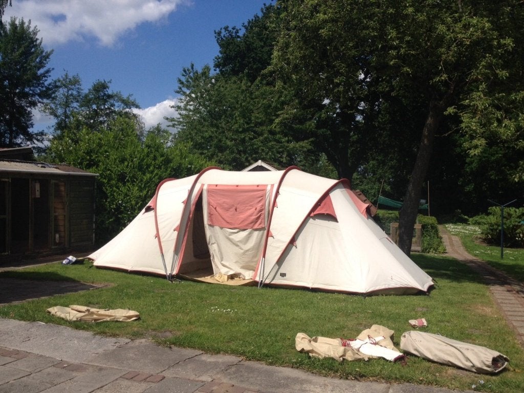 Ruime Vis-aVis Tent voor 6 personen, Caravans en Kamperen, Ophalen, Gebruikt, Tot en met 6