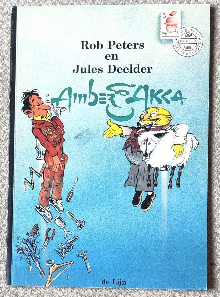 Stripalbum Amber en Akka Jules Deelder Rob Peters 1985, Eén stripboek, Ophalen of Verzenden, Zo goed als nieuw