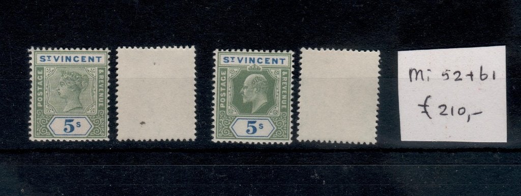 A209) St Vincent Victoria/Edward €210 MNH geen garantie, Postzegels en Munten, Postzegels | Europa | UK, Verzenden, Postfris