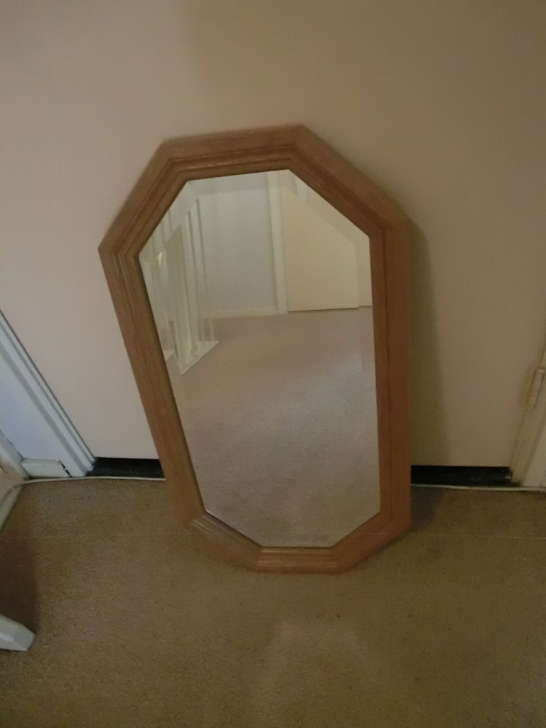 Prachtige blank eiken spiegel, Ophalen, Minder dan 50 cm, Zo goed als nieuw, Minder dan 100 cm