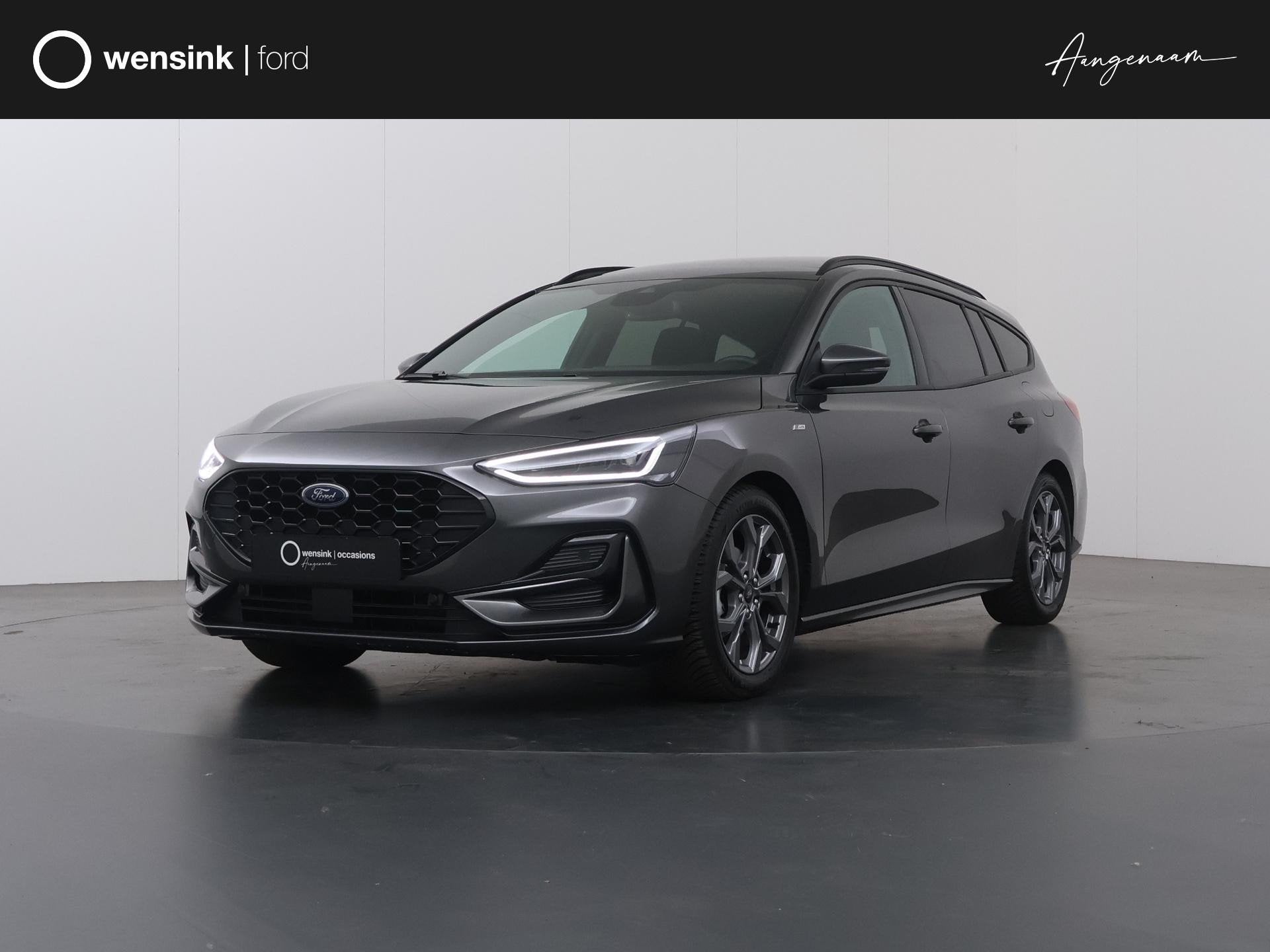 Ford Focus 1.0 EcoBoost Hybrid ST Line X | Panoramadak | Win, Stof, Gebruikt, Blauw, Automatische klimaatregeling