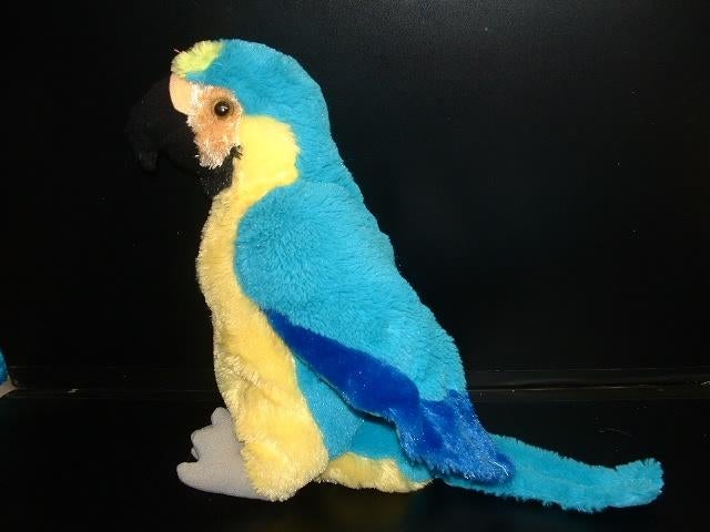 PLUSH ZOO PAPEGAAI ARA PLUCHE BLAUW/GEEL ZWARTE, Ophalen of Verzenden, Nieuw, Overige typen
