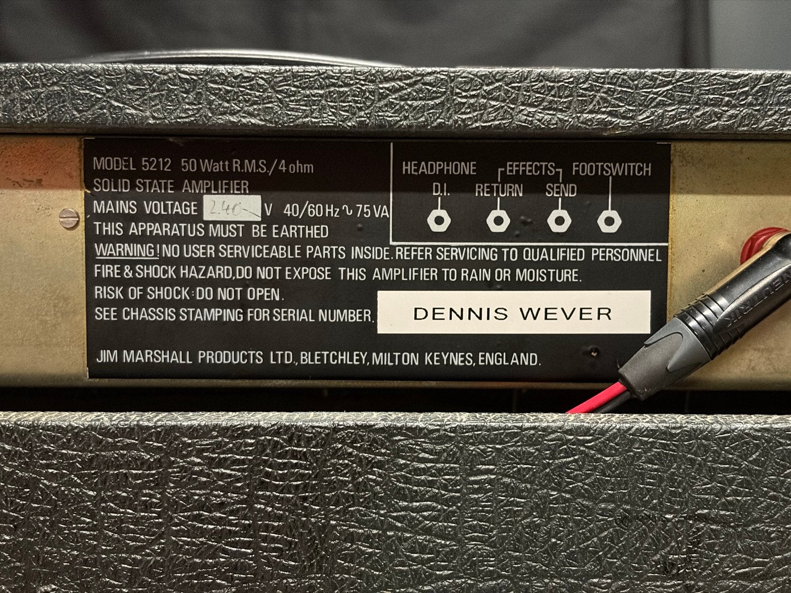 Marshall 5212 Split Channel Reverb (Solid State JCM800), Ophalen, Gebruikt, Gitaar, 50 tot 100 watt