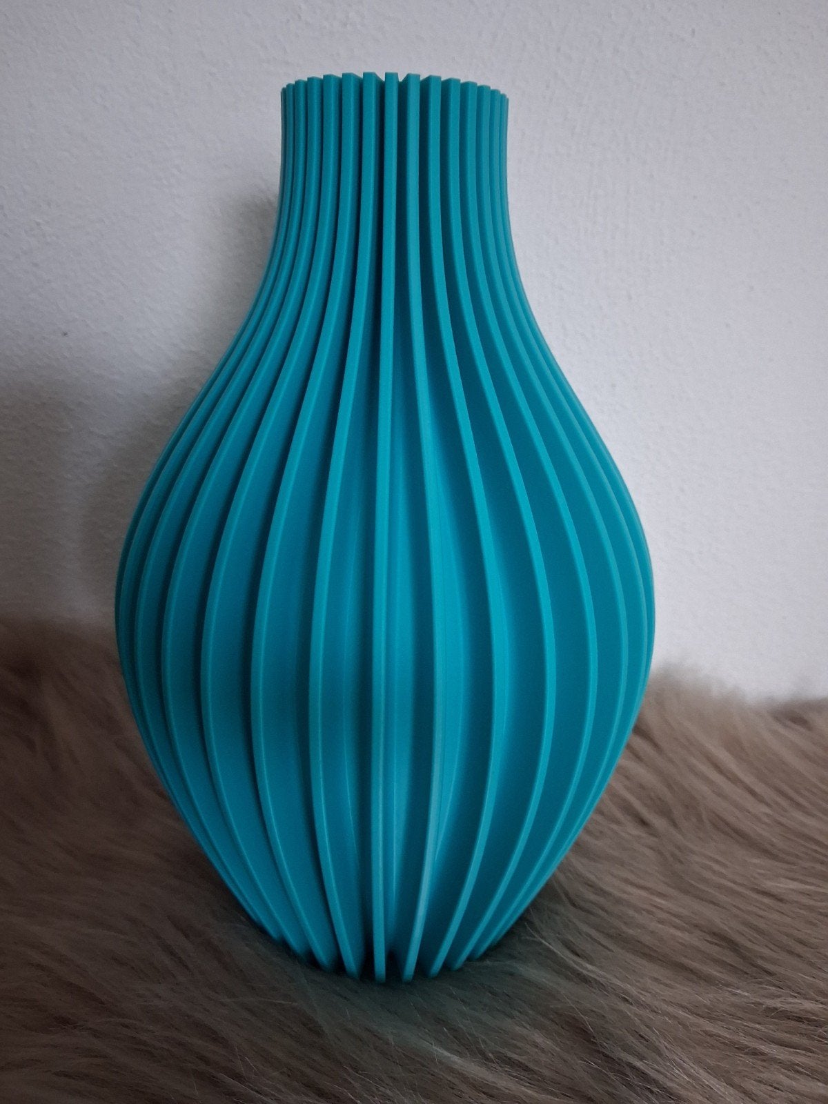 3D print vaas turquoise, Ophalen of Verzenden, Nieuw, 3D-geprint, 24 cm