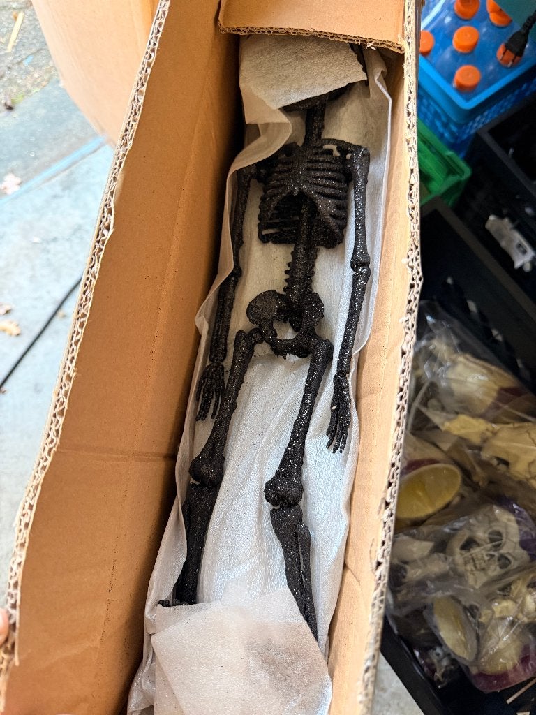 TE KOOP: Luxe Halloween Skelet Zwart met Glitters (NIEUW), Versiering, Halloween of Griezel, EINDHOVEN, Nieuw