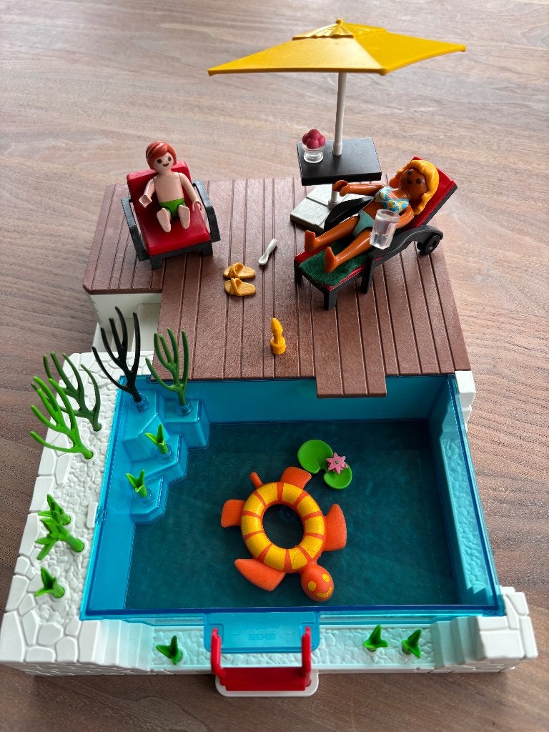 Playmobil City Life zwembad (5575), complete set, Kinderen en Baby's, Speelgoed | Playmobil, Ophalen of Verzenden, Zo goed als nieuw