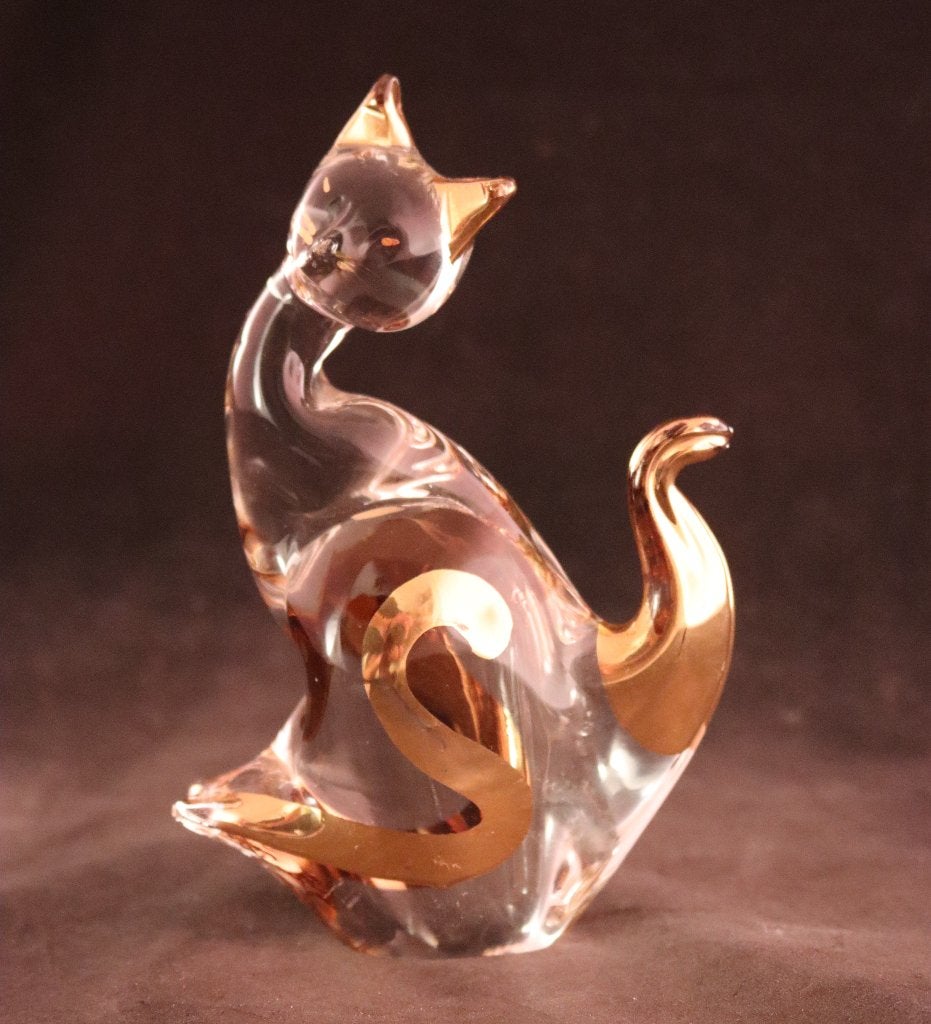 Glazen kat sculptuur van Murano, Antiek en Kunst, Ophalen of Verzenden