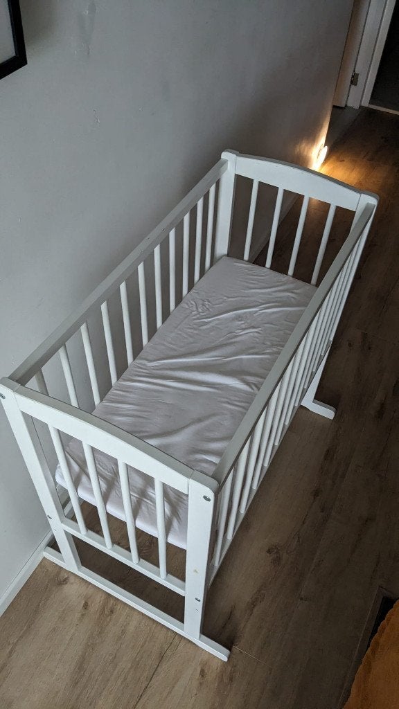 Babybedje cosleeper en bedje 2x1 met matras, Ophalen, Gebruikt, Ledikant