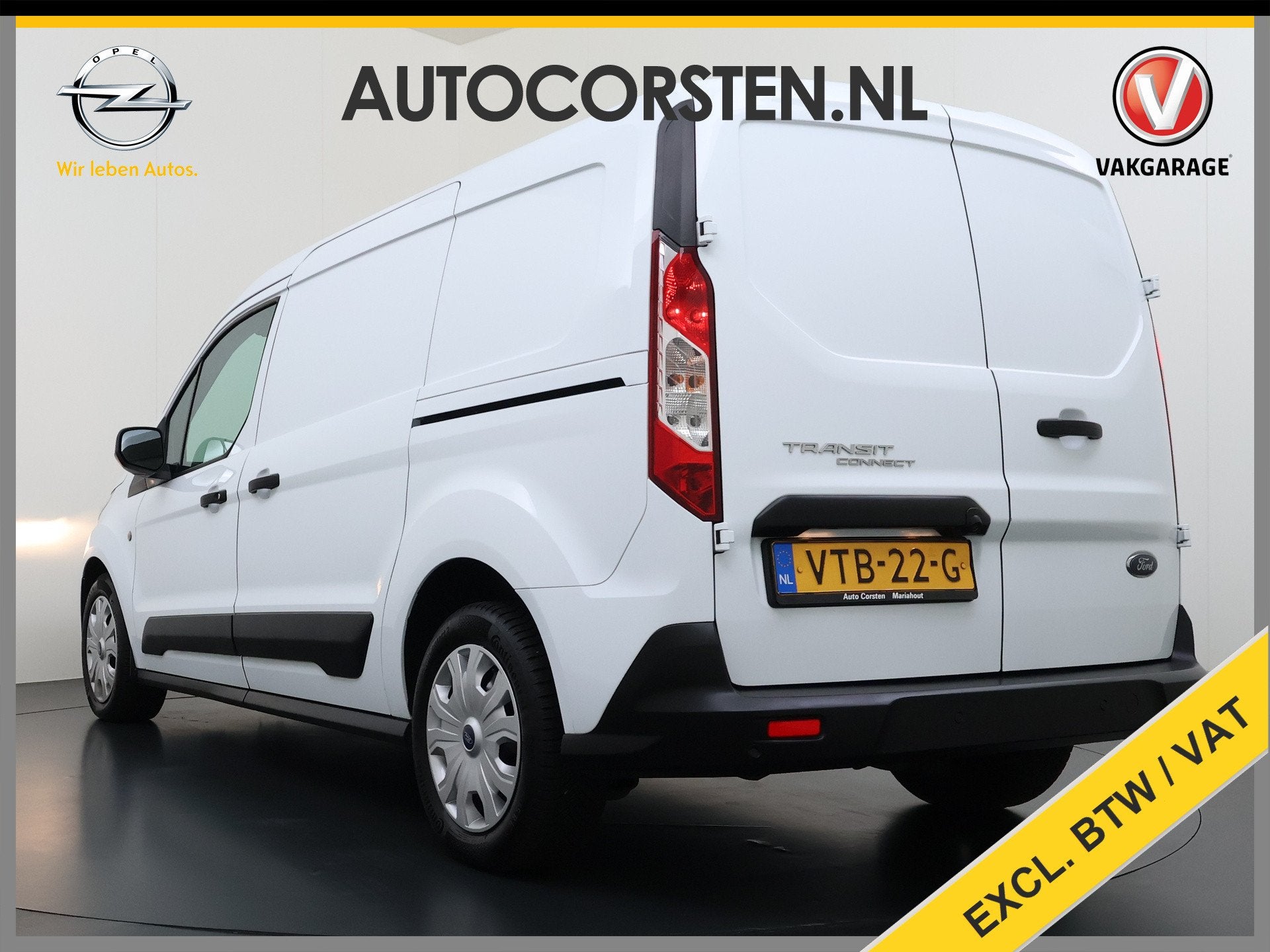 Ford Transit Connect 1.5TDCi 100PK L2 2X Schuifdeur Camera E, Voorwielaandrijving, Gebruikt, 4 cilinders, Wit