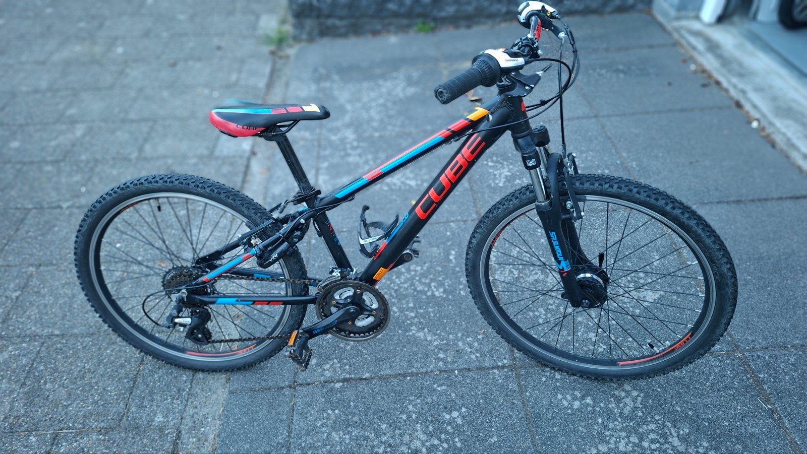 cube 240  24 inch kinderfiets mtb, Fietsen en Brommers, Fietsen | Mountainbikes en ATB, Gebruikt, Hardtail, Velgrem, Ophalen