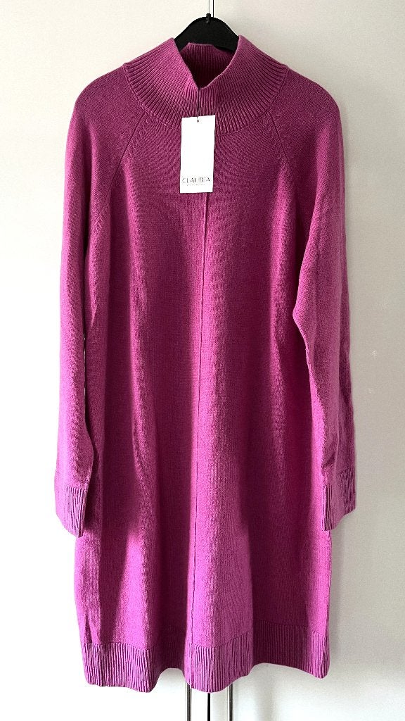 🍁Nieuwe fuchia jurk / lange trui van Claudia Sträter 44 46, Verzenden, Maat 42/44 (L), Nieuw, Knielengte