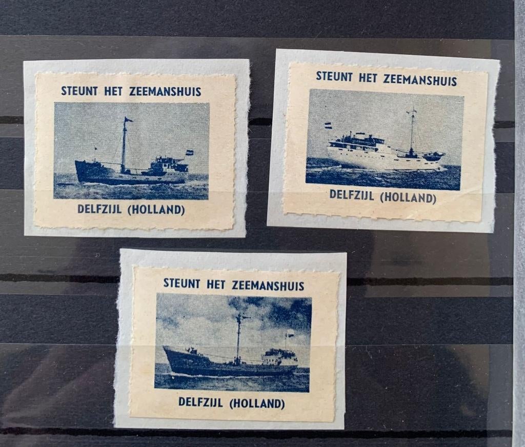 Sluitzegels Delfzijl Steunt Het Zeemanshuis, Postzegels en Munten, Postzegels | Nederland, Verzenden, Na 1940, Gestempeld