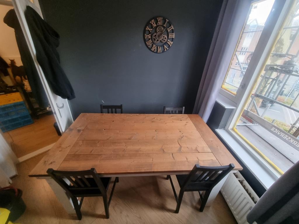 Eettafel 6/8 personen steigerhout, Vijf personen of meer, 150 tot 200 cm, Rechthoekig, 50 tot 100 cm