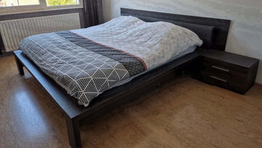 Slaapkamermeubels ombouw bed/nachtkasjes/kast/dressoir, Ophalen, Gebruikt, Tweepersoons, Overige maten