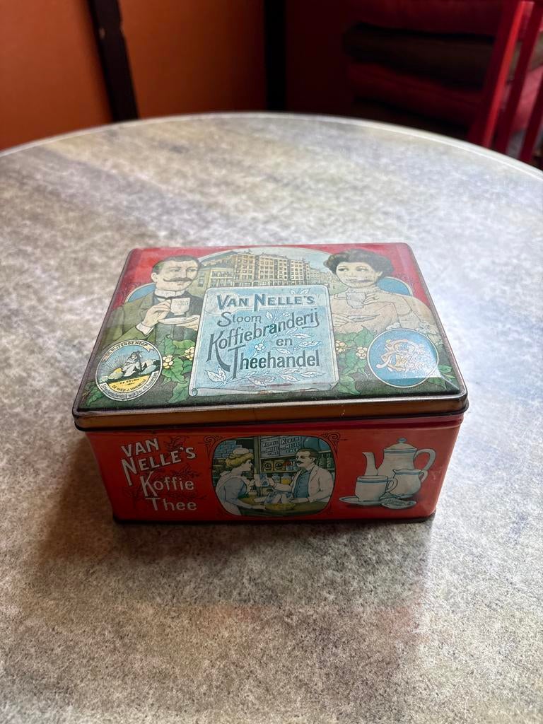 Vintage Van Nelle Blik - Koffie en Theehandel, Verzamelen, Blikken, Ophalen of Verzenden, Gebruikt, Koffie, Van Nelle
