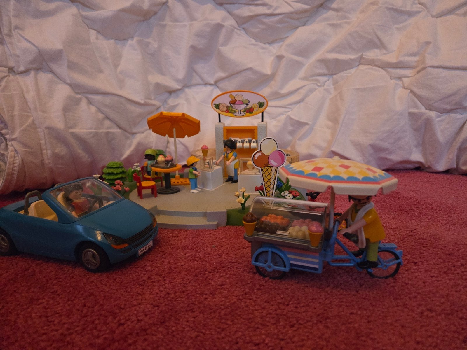 Playmobil ijssalon met ijskar en auto, Ophalen of Verzenden