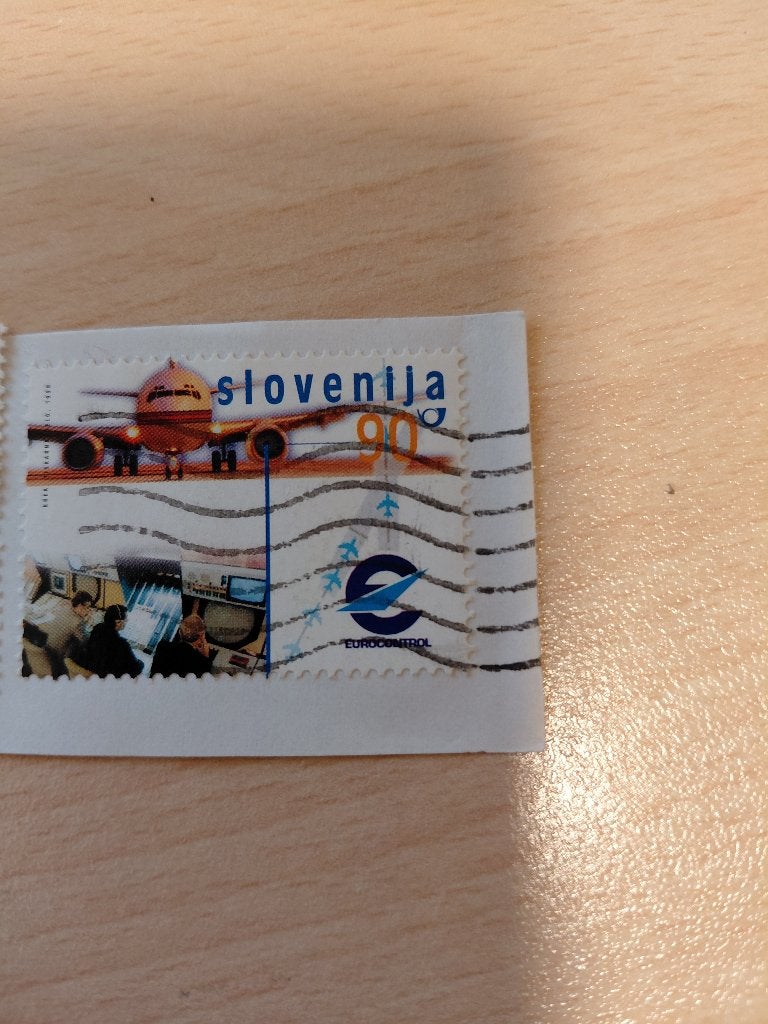1998 Slovenie Luchtvaart Eurocontrol vliegtuig, Verzenden, Overige landen