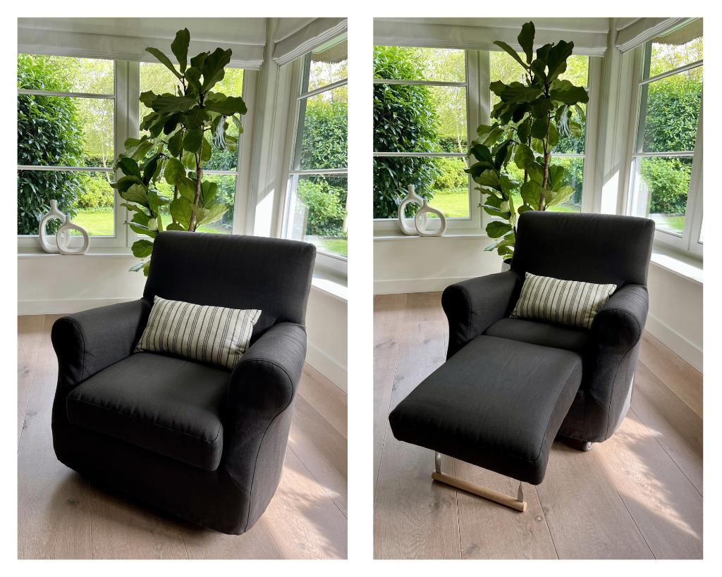 2 comfortabele Flexform fauteuils, Ophalen, 75 tot 100 cm, Zo goed als nieuw, 75 tot 100 cm