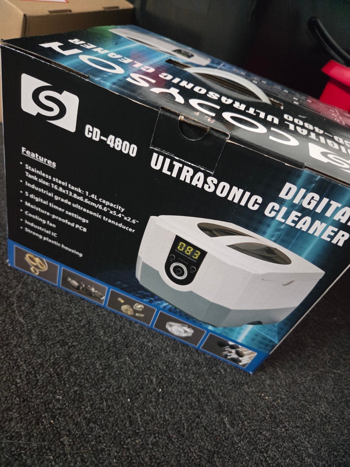 Nieuwe CD-4800 Digitale Ultrasone Reiniger 1.4L, Ophalen of Verzenden, Nieuw