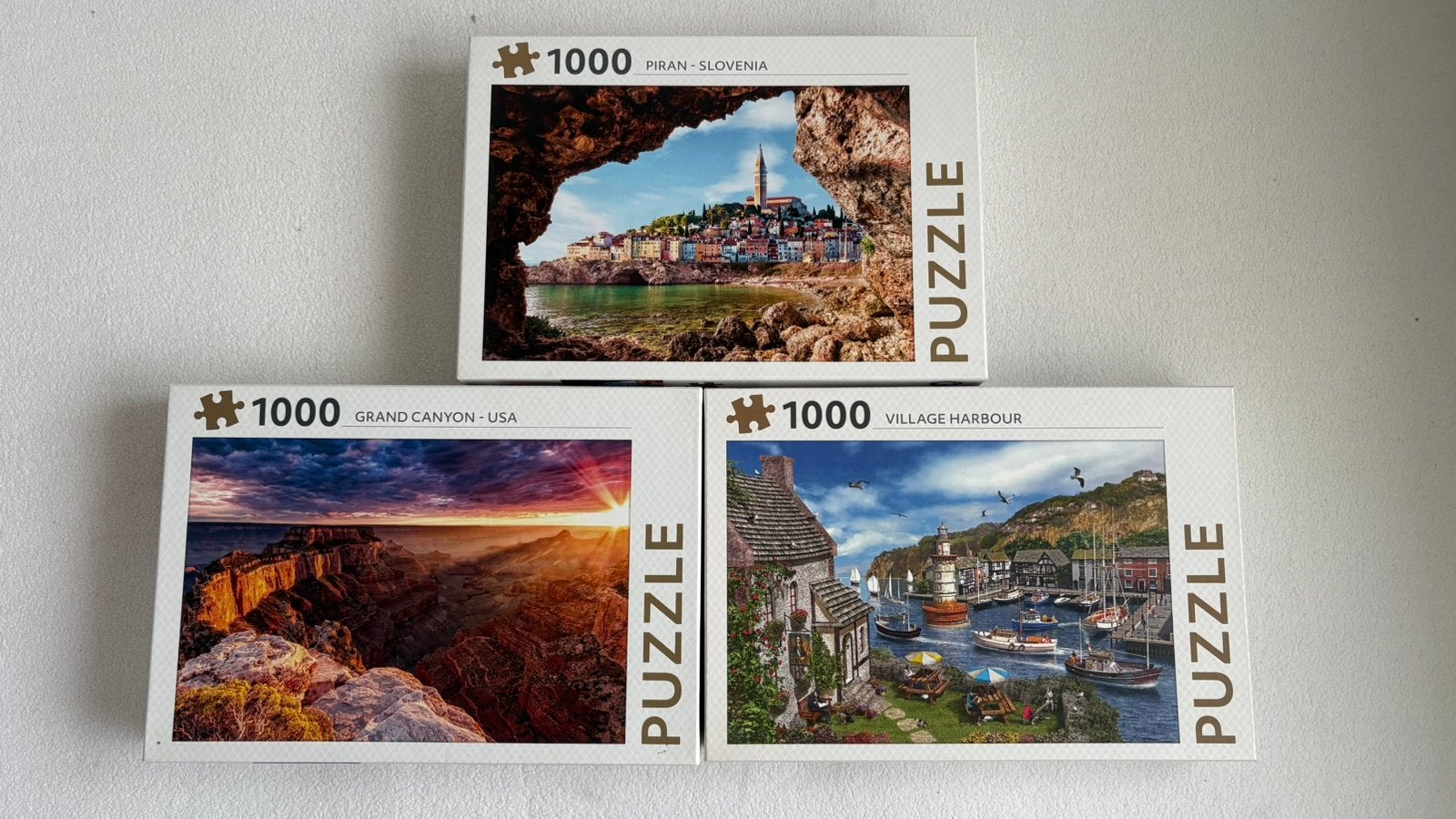 3 Rebo puzzels, Ophalen of Verzenden, 500 t/m 1500 stukjes, Zo goed als nieuw, Legpuzzel