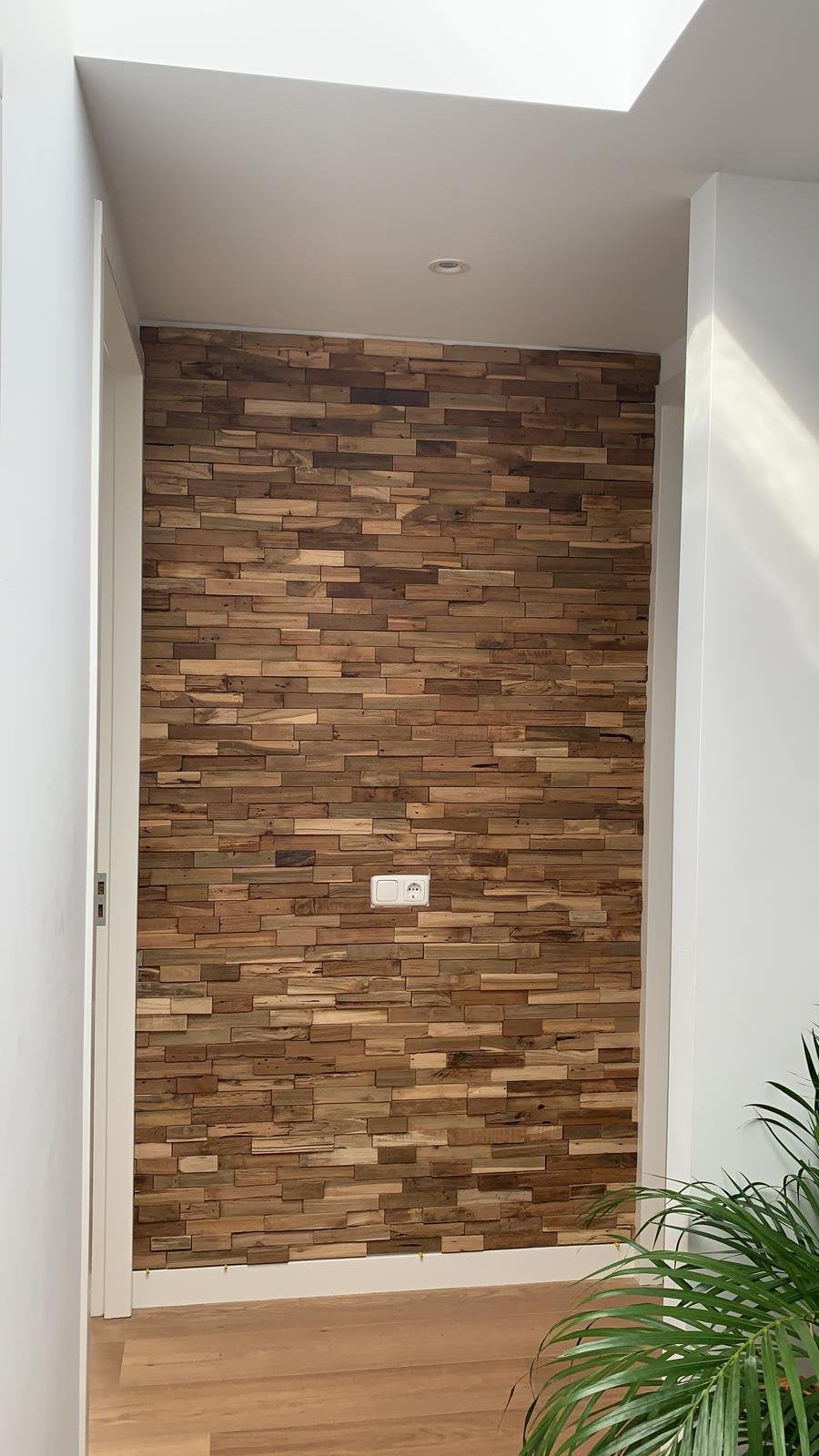 FSC Teakhouten Wandpanelen 1 m² + Reststukken, Doe-het-zelf en Verbouw, Hout en Planken, Ophalen, Minder dan 25 mm, Overige typen