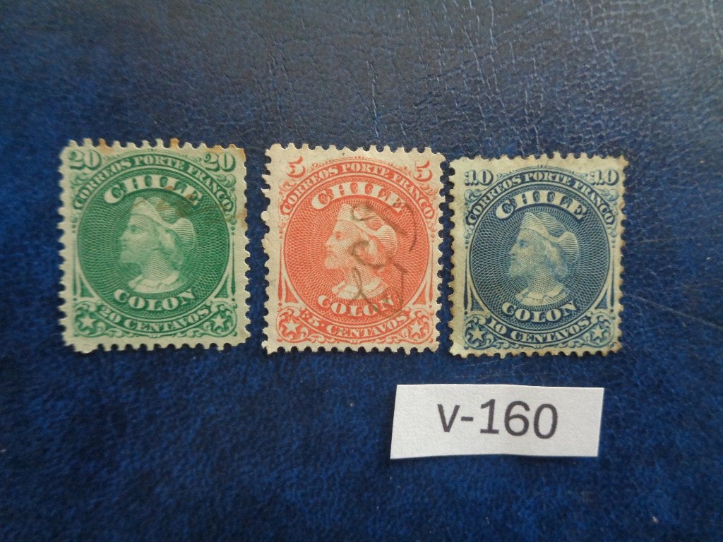 chli - columbus 1867 (v-160), Ophalen of Verzenden, Gestempeld, Zuid-Amerika