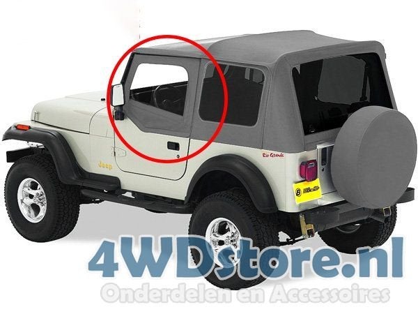 SET Voordeuren Stof / Fabric doors Jeep Wrangler, Jeep, Gebruikt, -, Deur