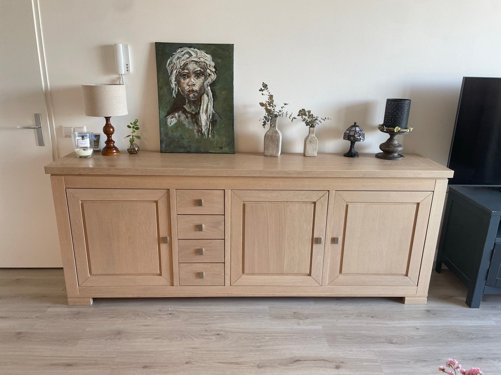 Dressoir met Lades en Deuren - 235x45x91 cm, Ophalen, Zo goed als nieuw, 200 cm of meer, Met lade(s)