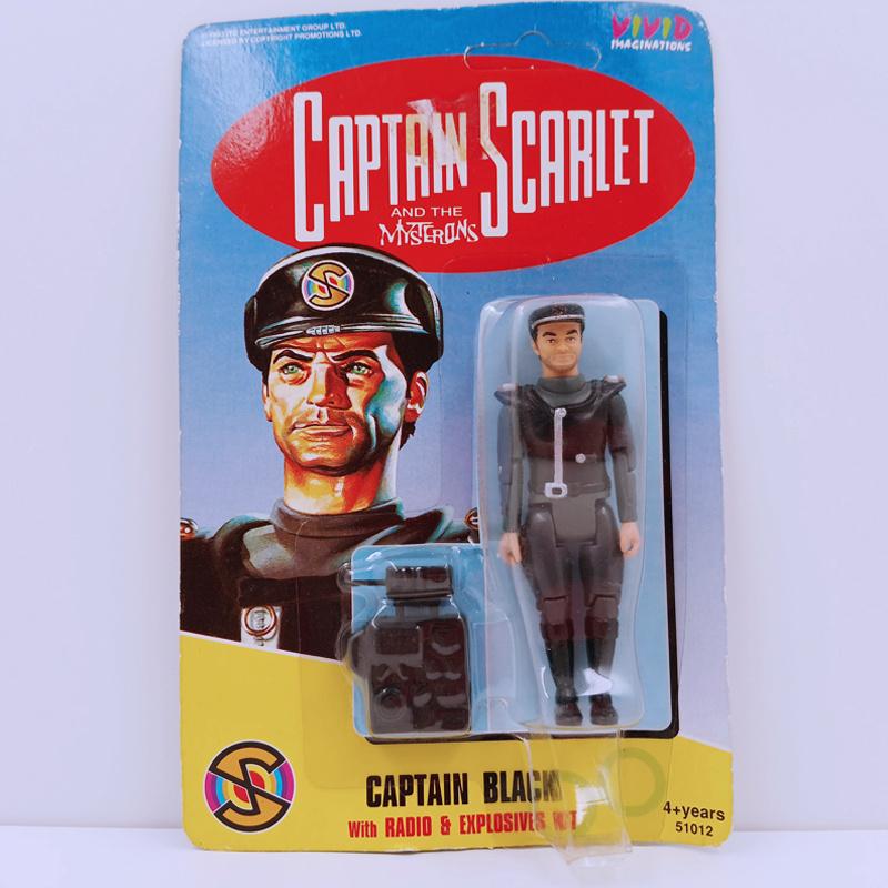 Captain Scarlet Captain Black Vivid Toys 1993 actiefiguur, Ophalen of Verzenden, Nieuw, Tv, Actiefiguur of Pop