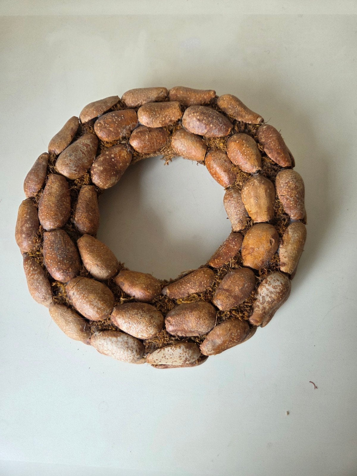 Decoratieve krans van natuurlijke materialen, Ophalen, Gebruikt, Krans, Natuurlijk materiaal
