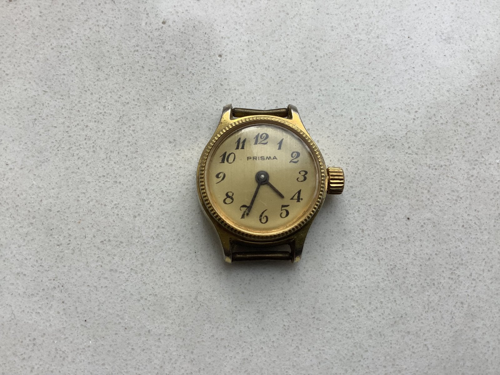 Vintage dames klein prisma horloge klokje, Ophalen of Verzenden, Staal, Overige merken
