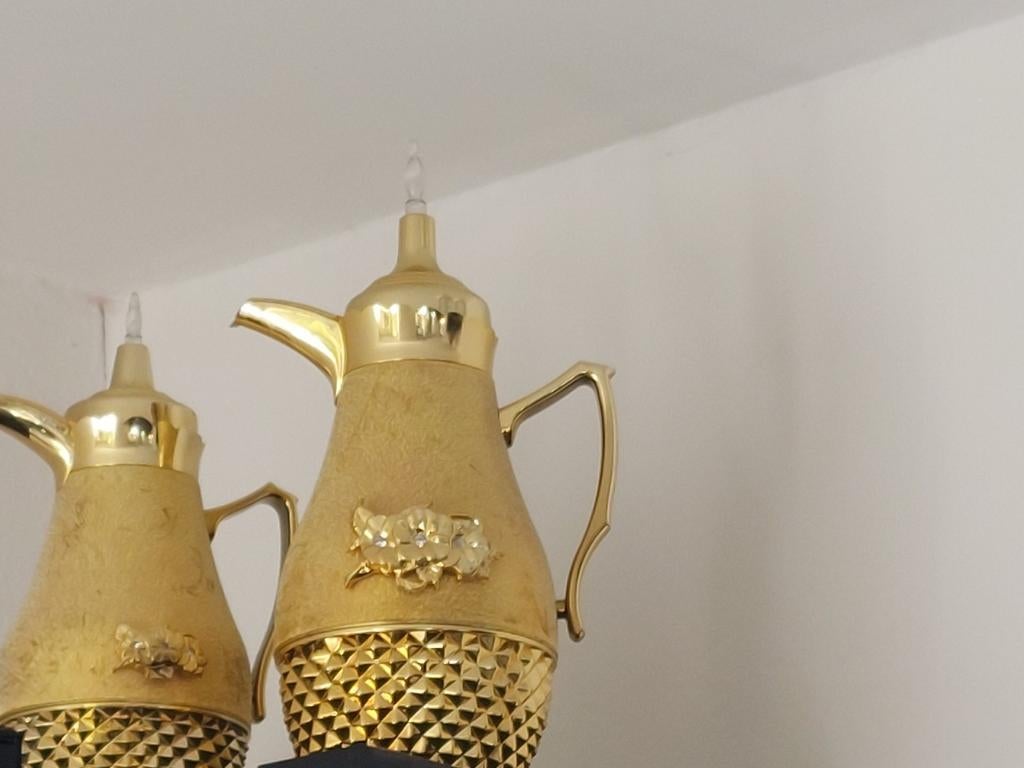Gouden theepotten/fluitketels set, Theepot/fluitketel, Goud, Ophalen of Verzenden, Zo goed als nieuw