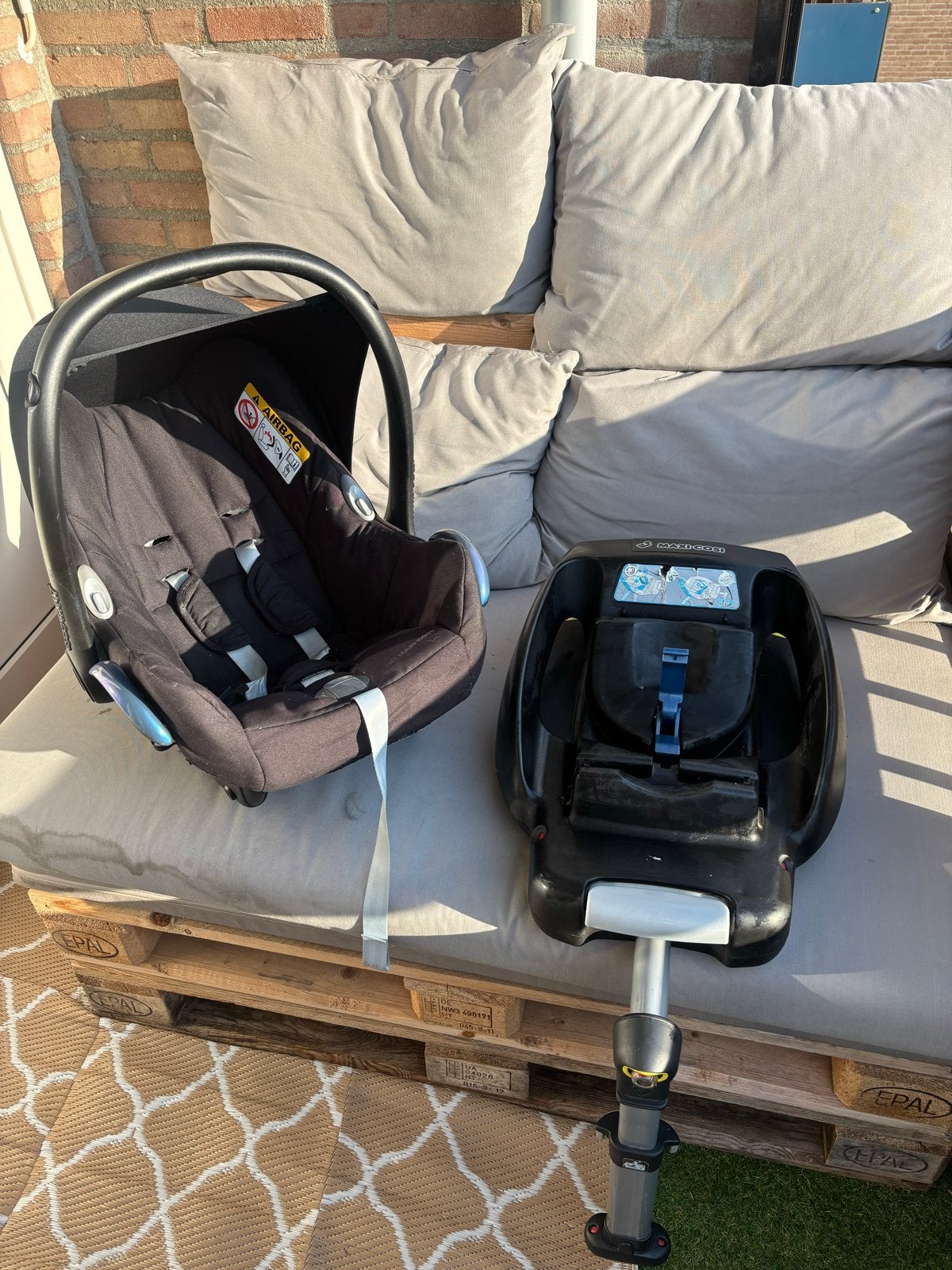Maxi-Cosi autostoel met Isofix base, Ophalen, Autogordel of Isofix, Gebruikt, 0 t/m 13 kg