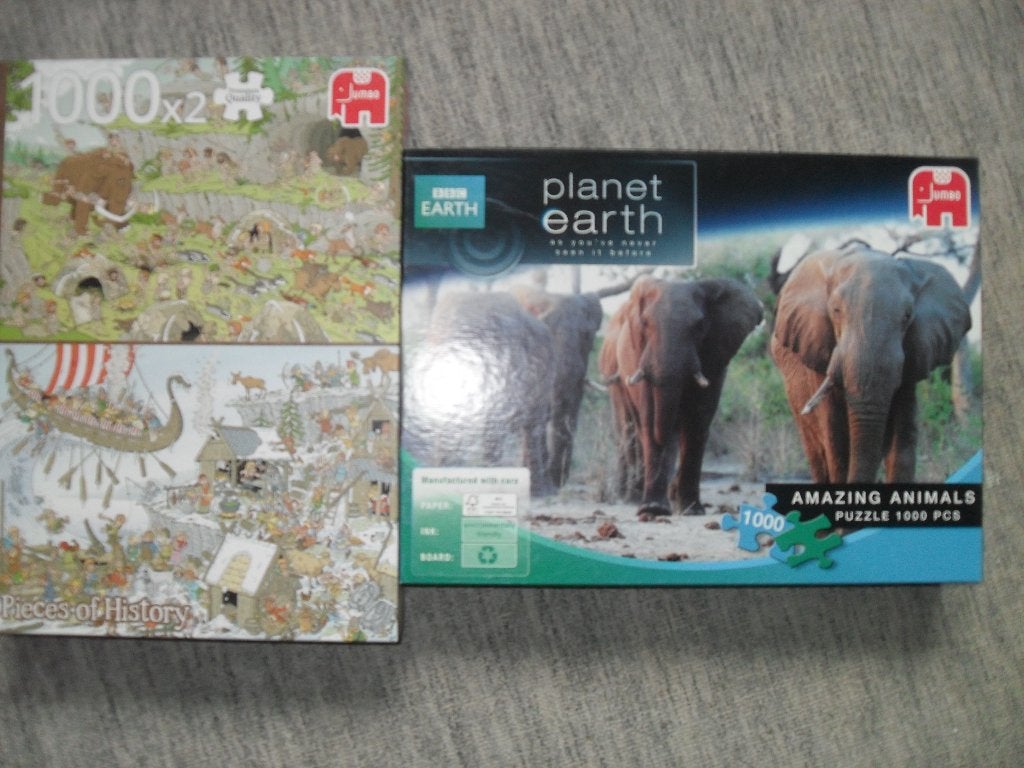 JUMBO PUZZEL PLANET EARTH., Ophalen of Verzenden, 500 t/m 1500 stukjes, Zo goed als nieuw, Legpuzzel