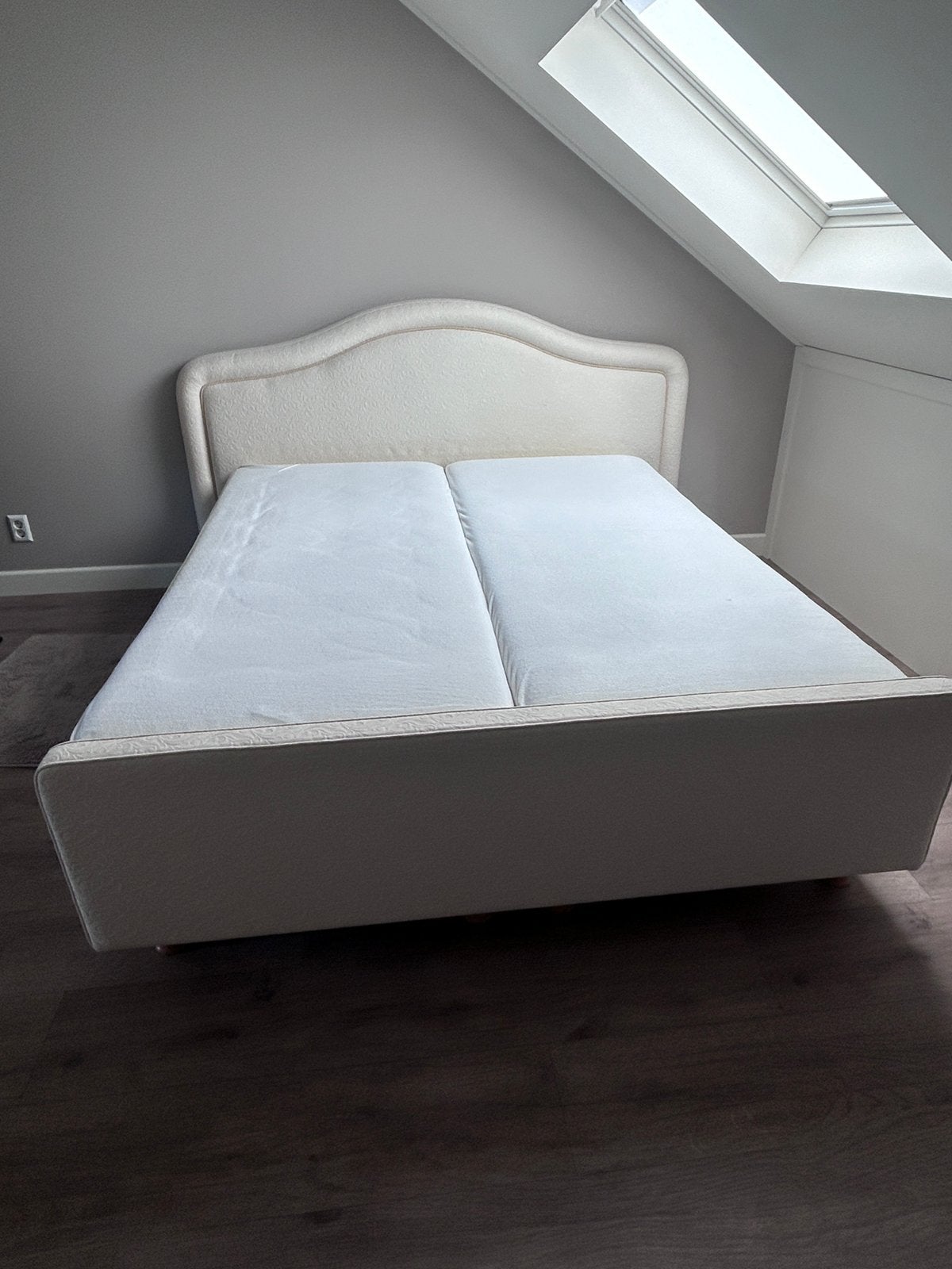 Pullman boxspring creme, Ophalen, Gebruikt, 210 cm, Tweepersoons