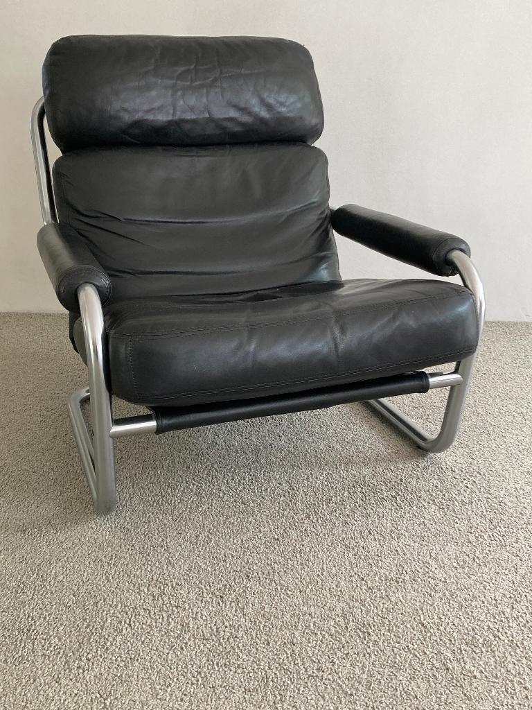 Gelderland Oberman fauteuil 601 - Jan des Bouvrie, Huis en Inrichting, Ophalen, Gebruikt, Zwart, Gelderland