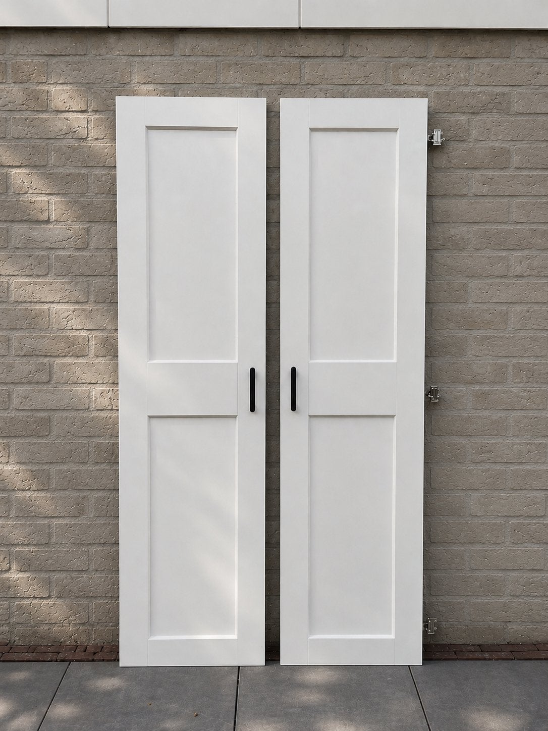 2x IKEA GRIMO kastdeuren wit 50x195 cm + scharnieren + handg, Minder dan 50 cm, Gebruikt, Ophalen of Verzenden, Minder dan 25 cm
