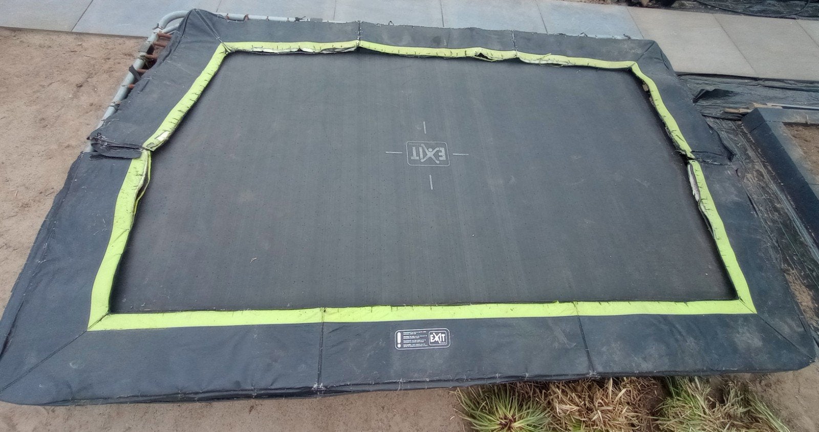 Exit Inground Trampoline 370x240cm, Kinderen en Baby's, Speelgoed | Buiten | Trampolines, Gebruikt, Ophalen