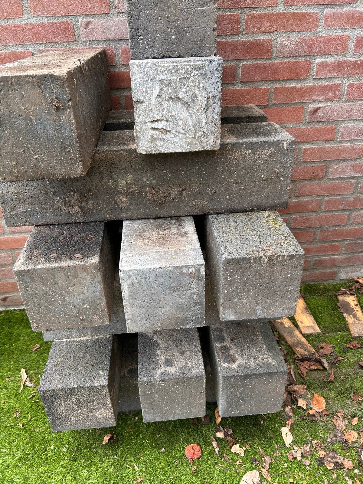 Stapelblok antraciet 15x15x60 cm (gratis ophalen), Tuin en Terras, Bielzen en Borders, Ophalen, Gebruikt, Blok, Minder dan 25 cm