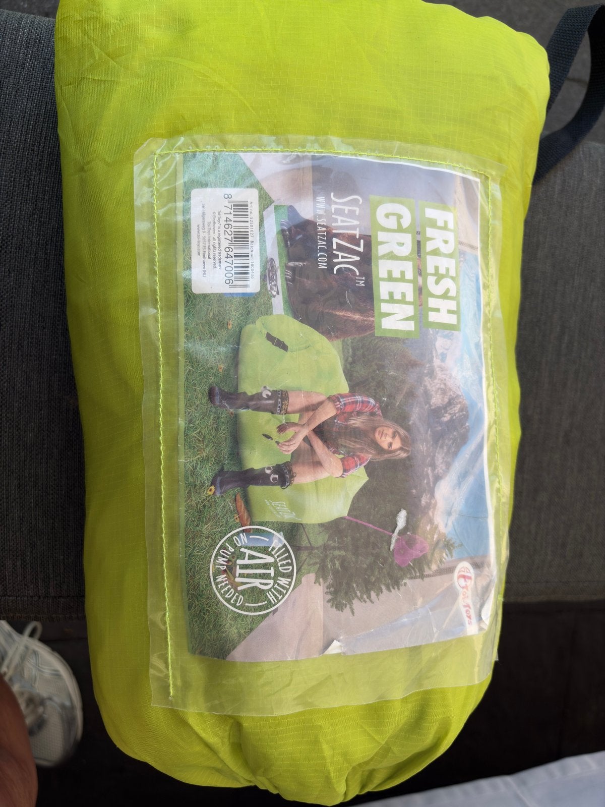 SeatZac Fresh Green opblaasbare zitzak, Caravans en Kamperen, Ophalen, Nieuw