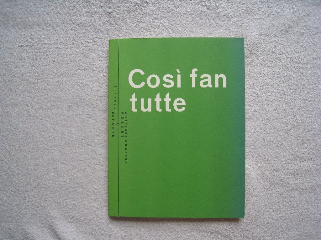 Cosí fan tutte, Boeken, Muziek, Ophalen of Verzenden, Zo goed als nieuw, Algemeen