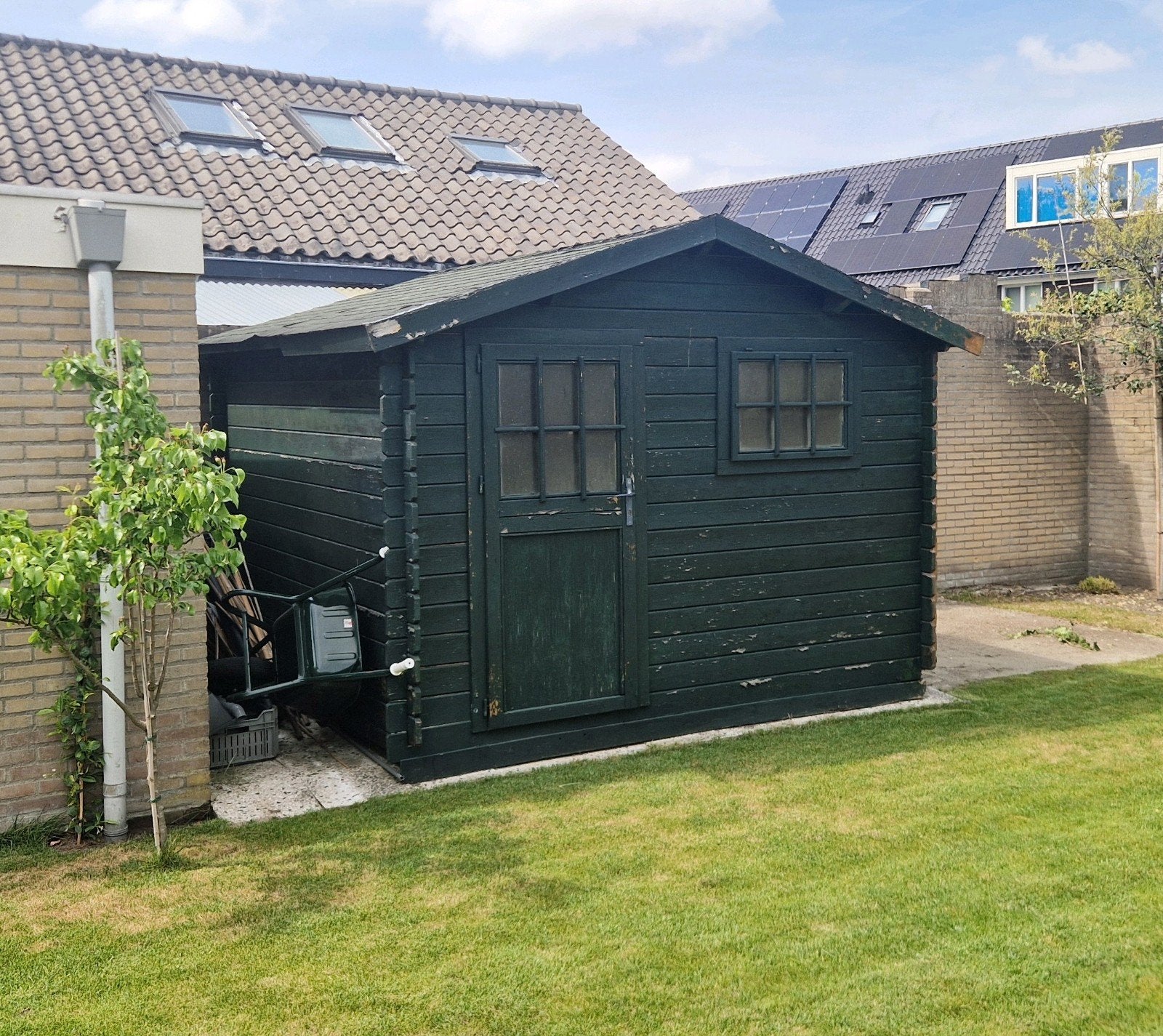 Houten Blokhut - Ideaal voor Tuinopslag, Ophalen, 250 tot 500 cm, Blokhut, 1 raam