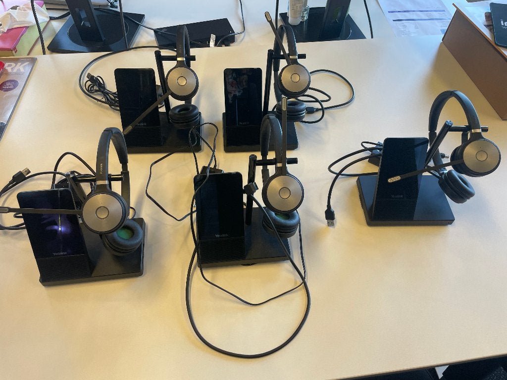 Yealink Headsets, Computers en Software, Headsets, Ophalen, Gebruikt, On-ear, Inklapbare microfoon