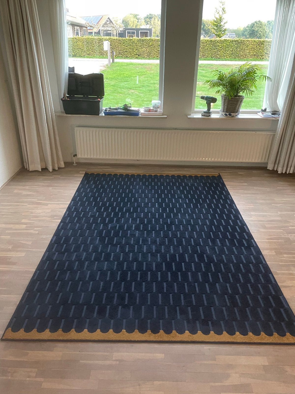 Set van twee Ikea vloerkleden Növling, Ophalen, Gebruikt, Blauw, 150 tot 200 cm