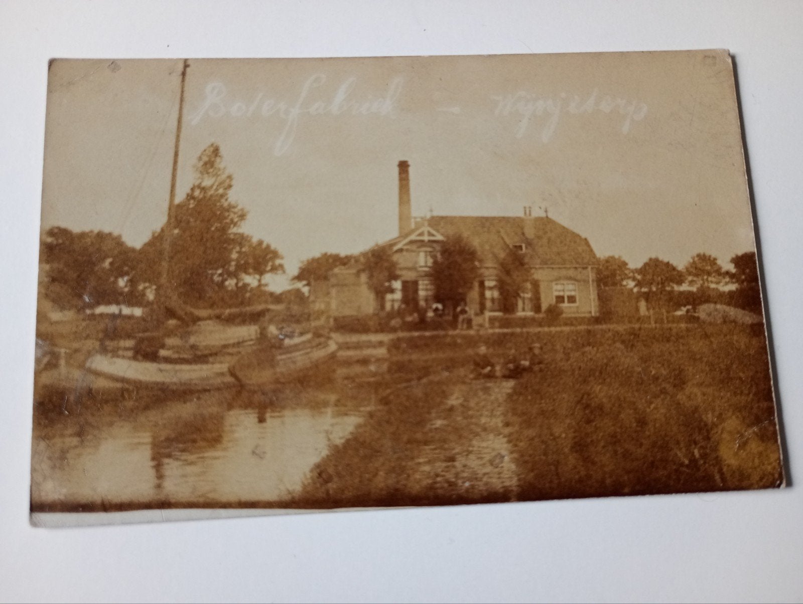 Fotokaart Wijnjewoude Zuivelfabriek Boterfabriek, Ophalen of Verzenden, Voor 1920, Ongelopen, Friesland