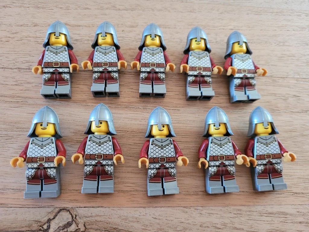 Partij N839=10x Nieuwe Lego ridder poppetjes