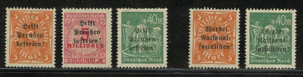 Reich propaganda opdrukjes 3, Verzenden, Duitse Keizerrijk, Postfris