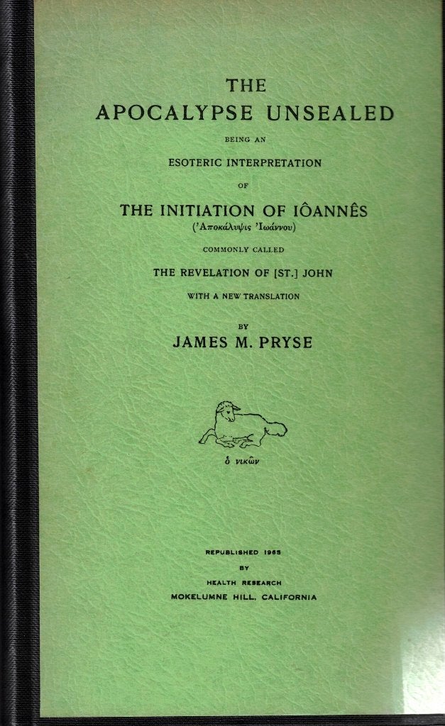 The Apocalypse unsealed - James M. Pryse (bew), Boeken, Achtergrond en Informatie, James M. Pryse (bew), Spiritualiteit algemeen