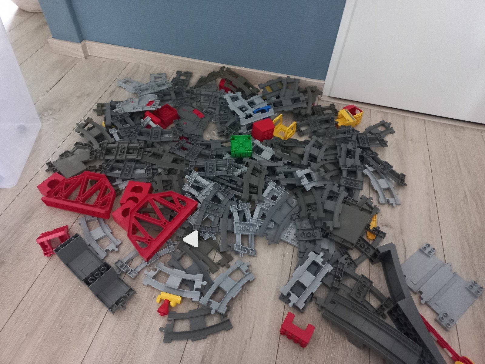 Grote partij duplo blokken, treinen, treinspoor, platen, Ophalen, Gebruikt, Meerdere sets, Duplo