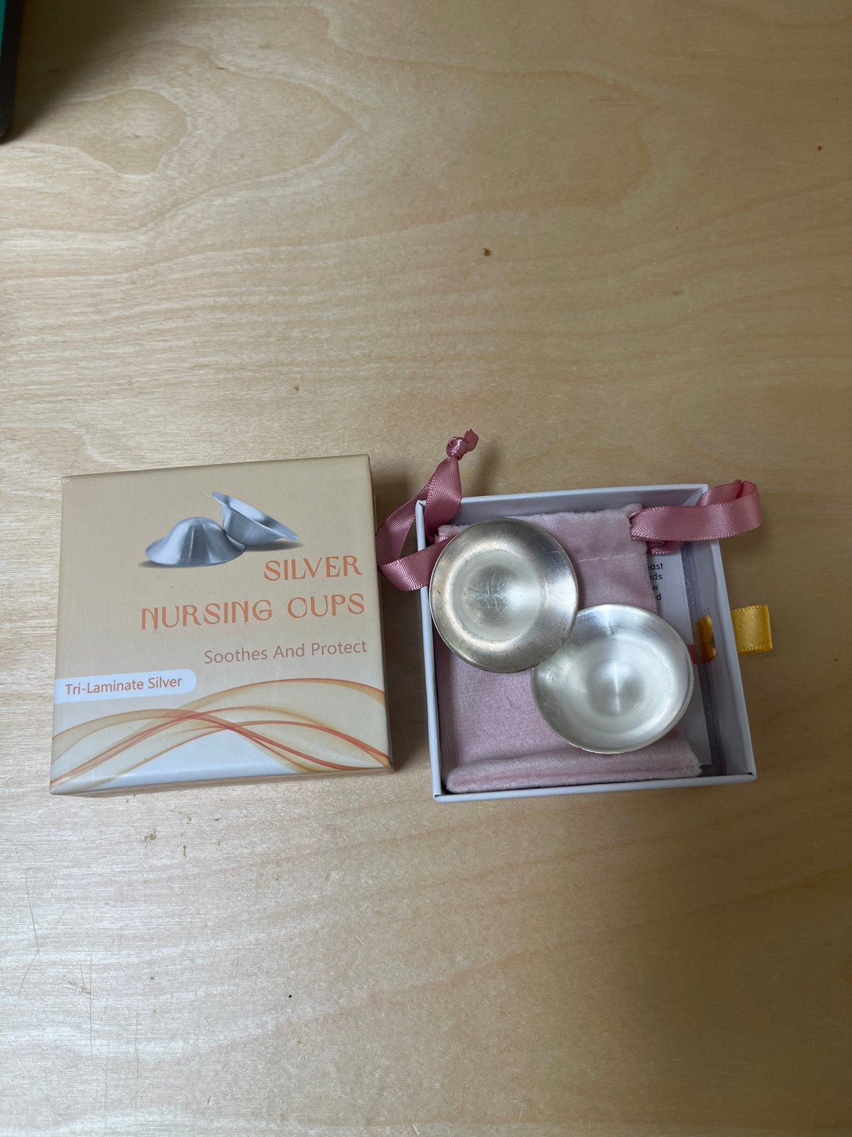 Zilveren tepelhoedjes voor borstvoeding - Nieuw in doos, Ophalen of Verzenden, Gebruikt